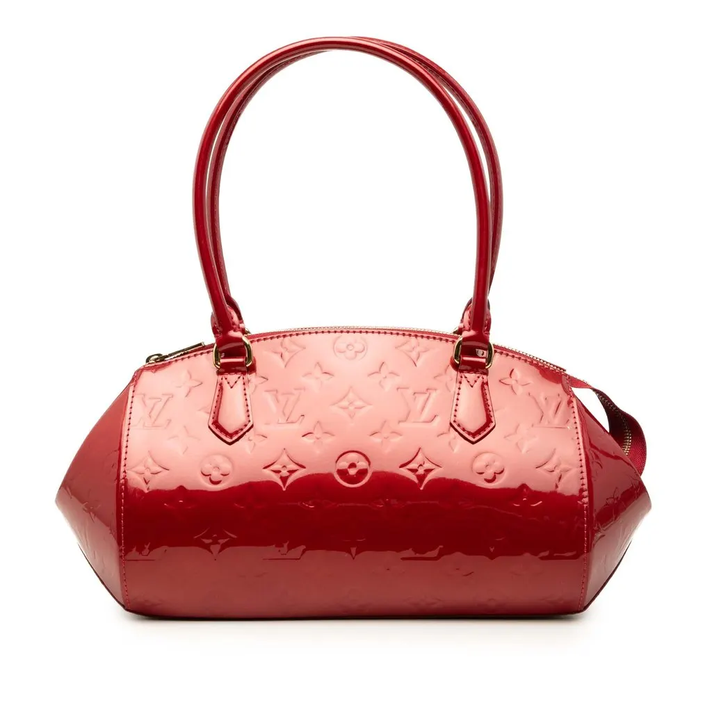 Louis Vuitton Monogram Vernis Sherwood PM Red Leather Good - Front View