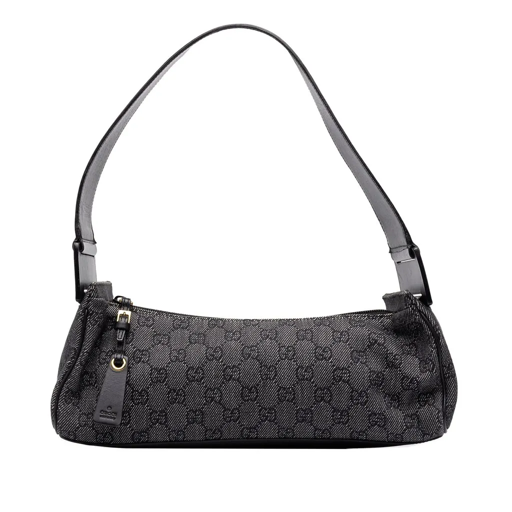 Gucci GG Denim Shoulder Bag MultiColor Denim Very good - Front View