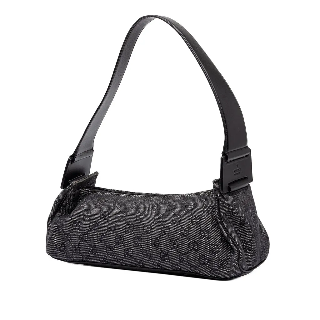 Gucci GG Denim Shoulder Bag MultiColor Denim Very good - Back View
