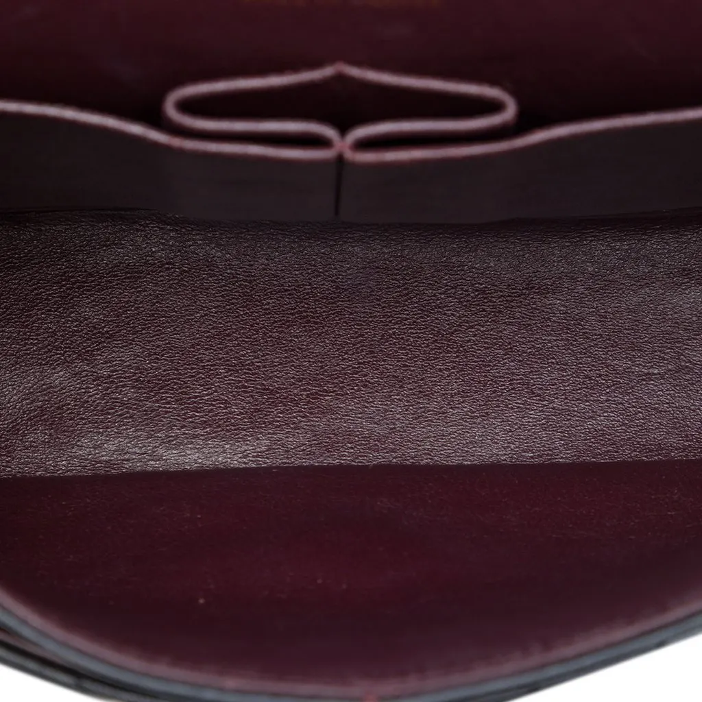 Chanel Medium Classic Lambskin Double Flap Black Leather Very good - Model View