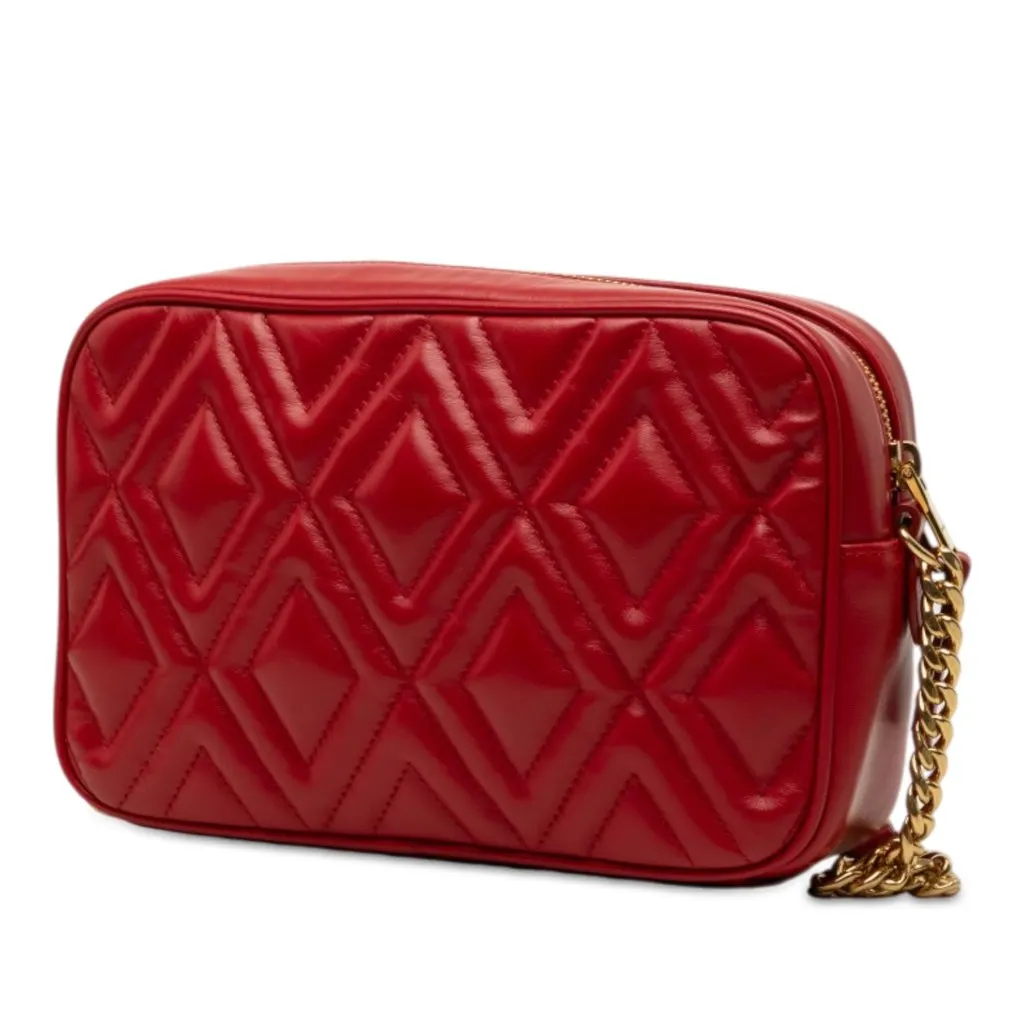 Miu Miu Matelasse Nappa Chain Camera Bag Red Leather Very good - Back View