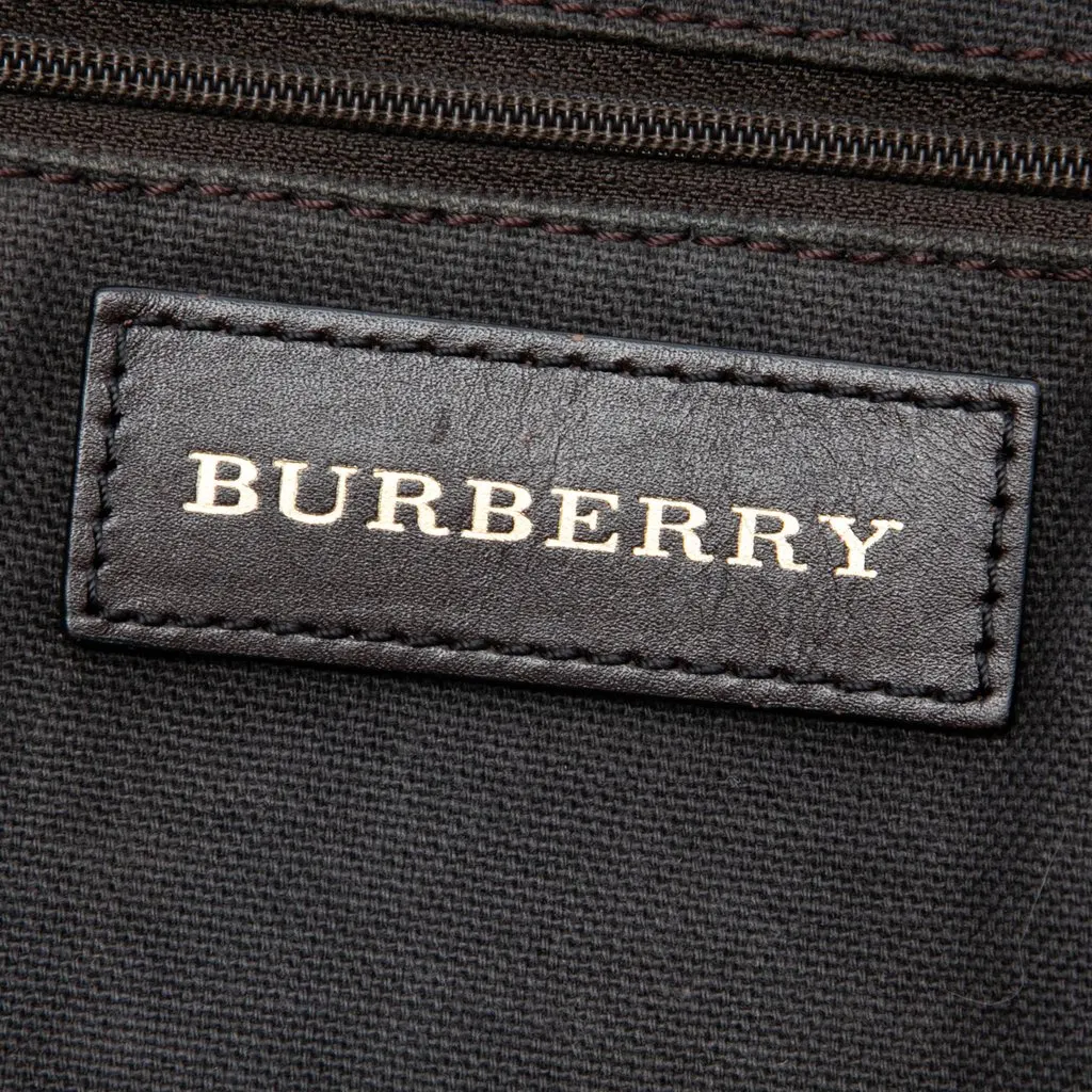Burberry Medium Haymarket Check Coated Canvas Orchard Bowling Bag Beige Very good - Box View