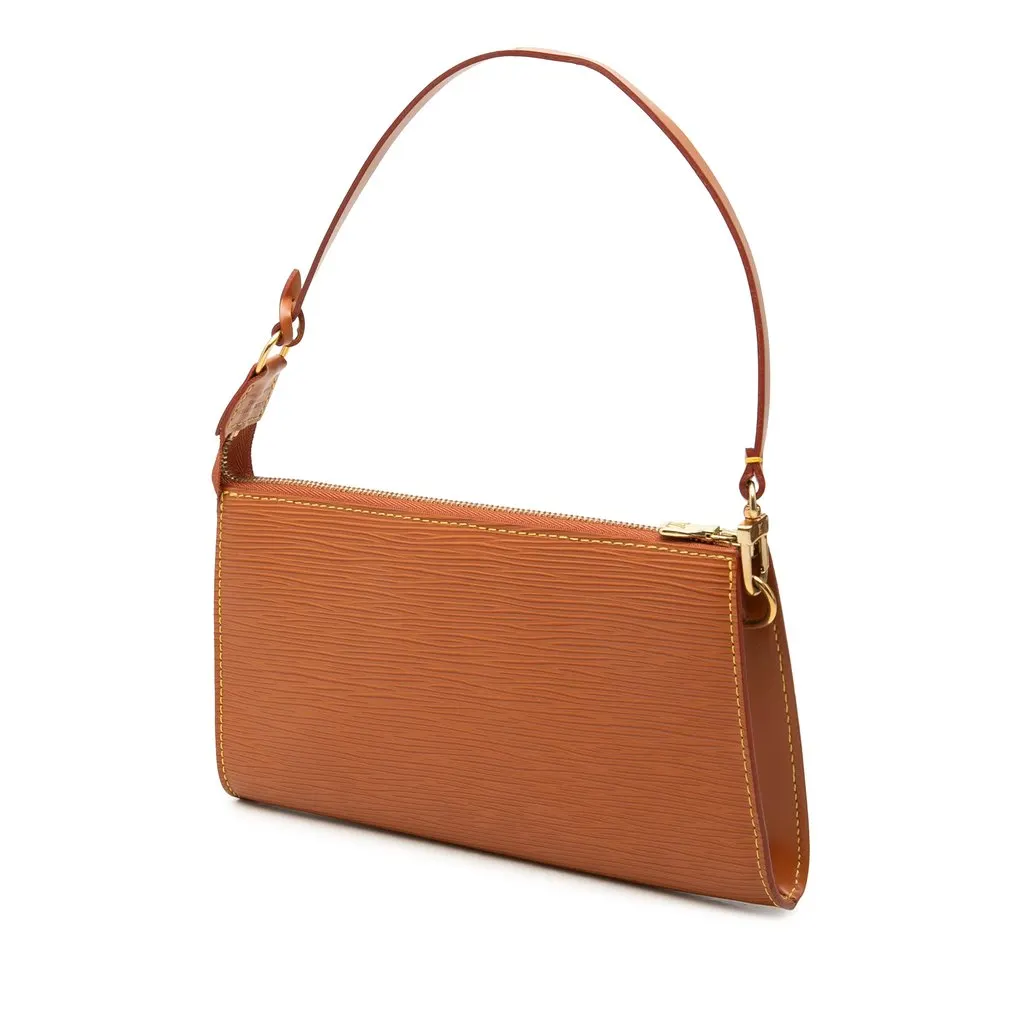Louis Vuitton Epi Pochette Accessoires Brown Leather Good - Back View