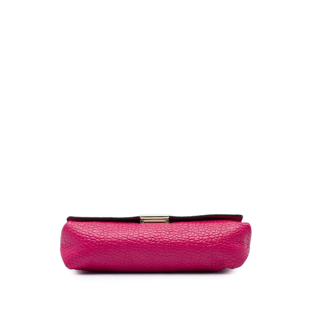 Burberry Medium Grained Calfskin Mildenhall Crossbody Pink Leather Very good - Inside View