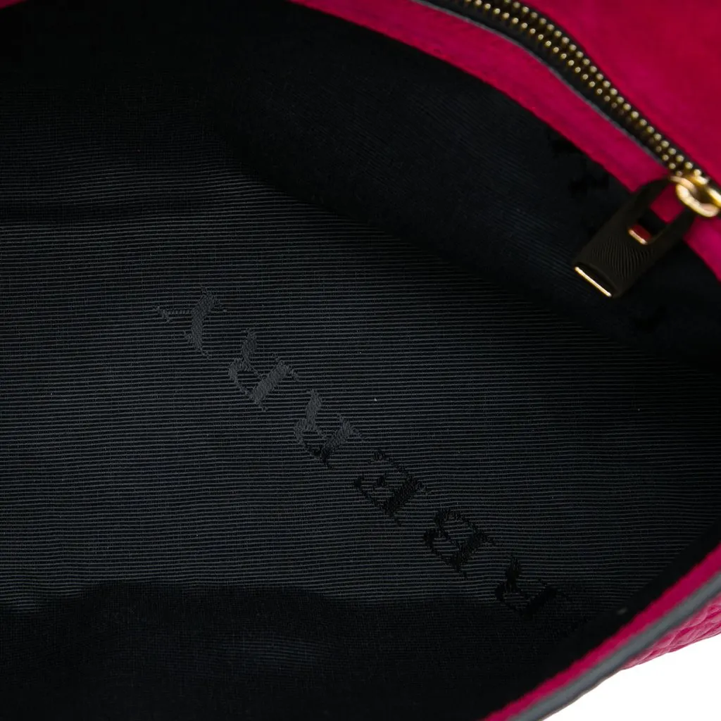 Burberry Medium Grained Calfskin Mildenhall Crossbody Pink Leather Very good - Model View
