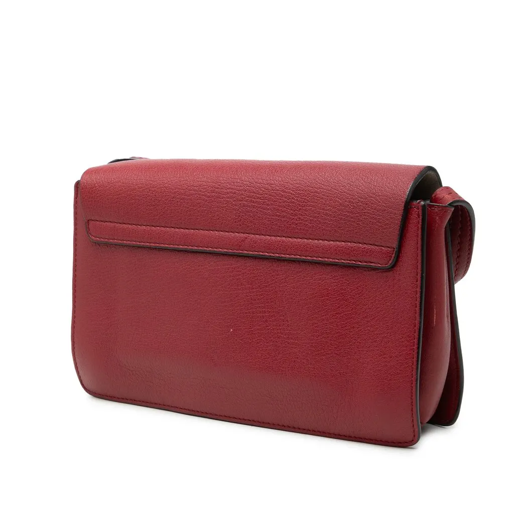 Chloé Small Leather Faye Crossbody Red Leather Very good - Back View