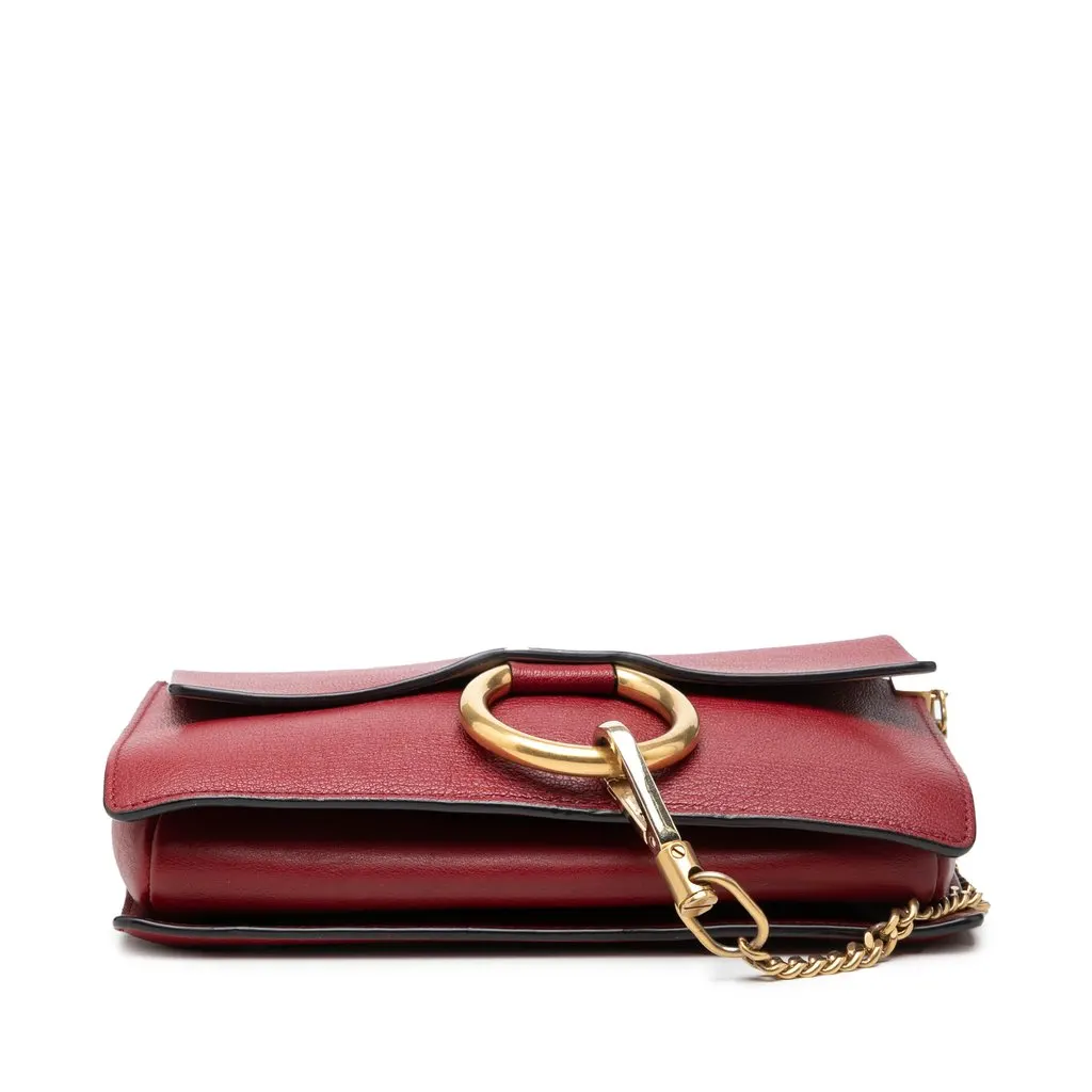 Chloé Small Leather Faye Crossbody Red Leather Very good - Inside View