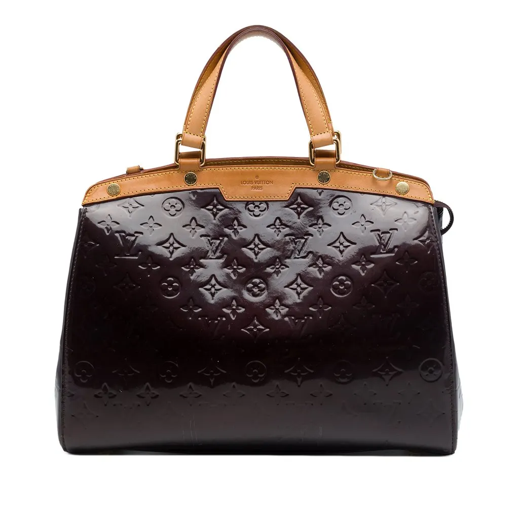 Louis Vuitton Monogram Vernis Brea GM Purple Leather Good - Front View