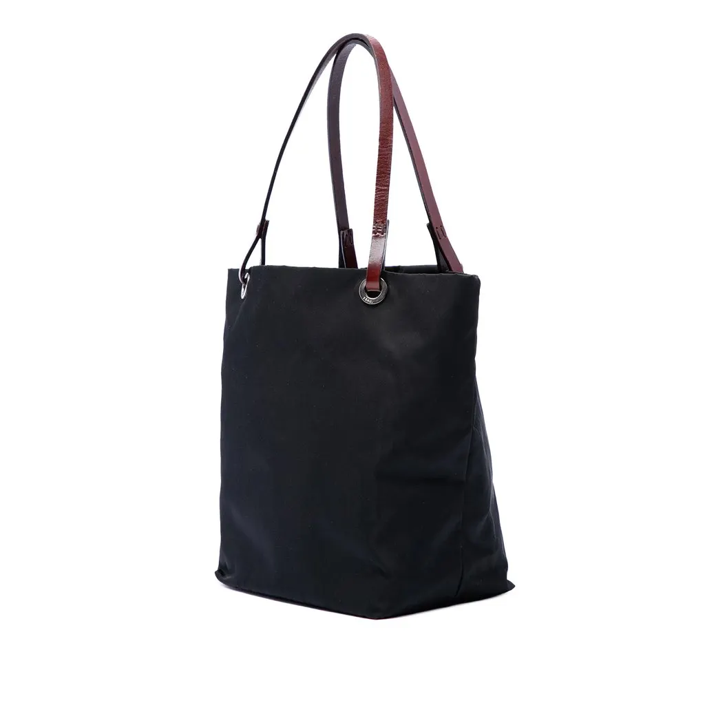 Fendi Nylon FF Handbag Black Very good - Back View