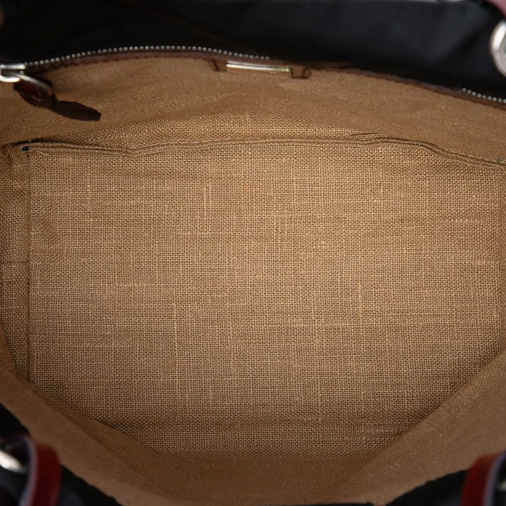 Fendi Nylon FF Handbag Black Very good - Model View