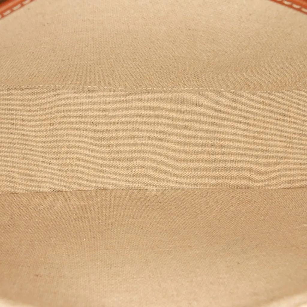 Celine Medium Canvas Logo Ava Shoulder Bag Brown Very good - Model View