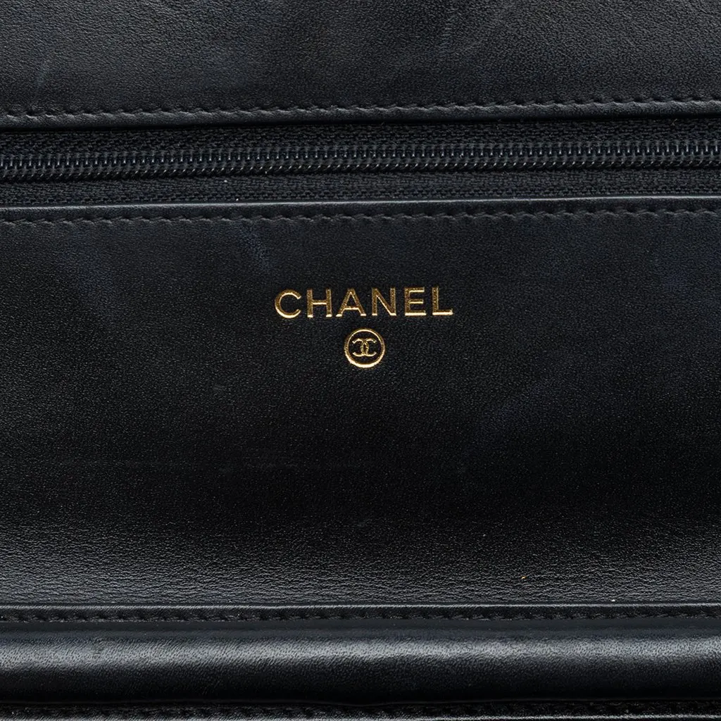 Chanel Quilted Aged Calfskin Reissue 2.55 Wallet on Chain Black Leather Very good - Box View