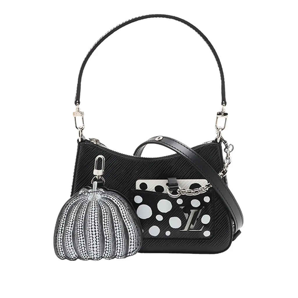 Louis Vuitton Yayoi Kusama Epi Infinity Dots Marellini Black Leather Never worn - Front View