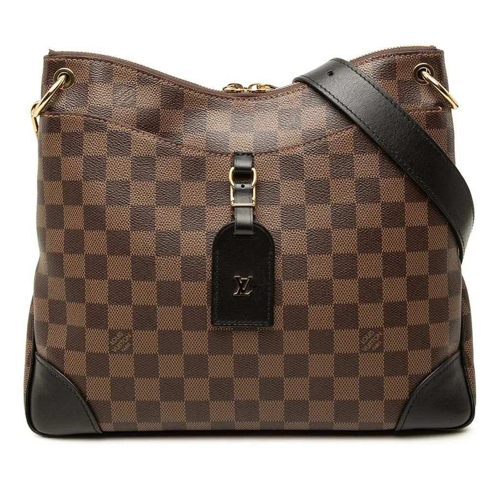 Louis Vuitton Damier Ebene Odeon MM Brown Canvas Very good - Front View