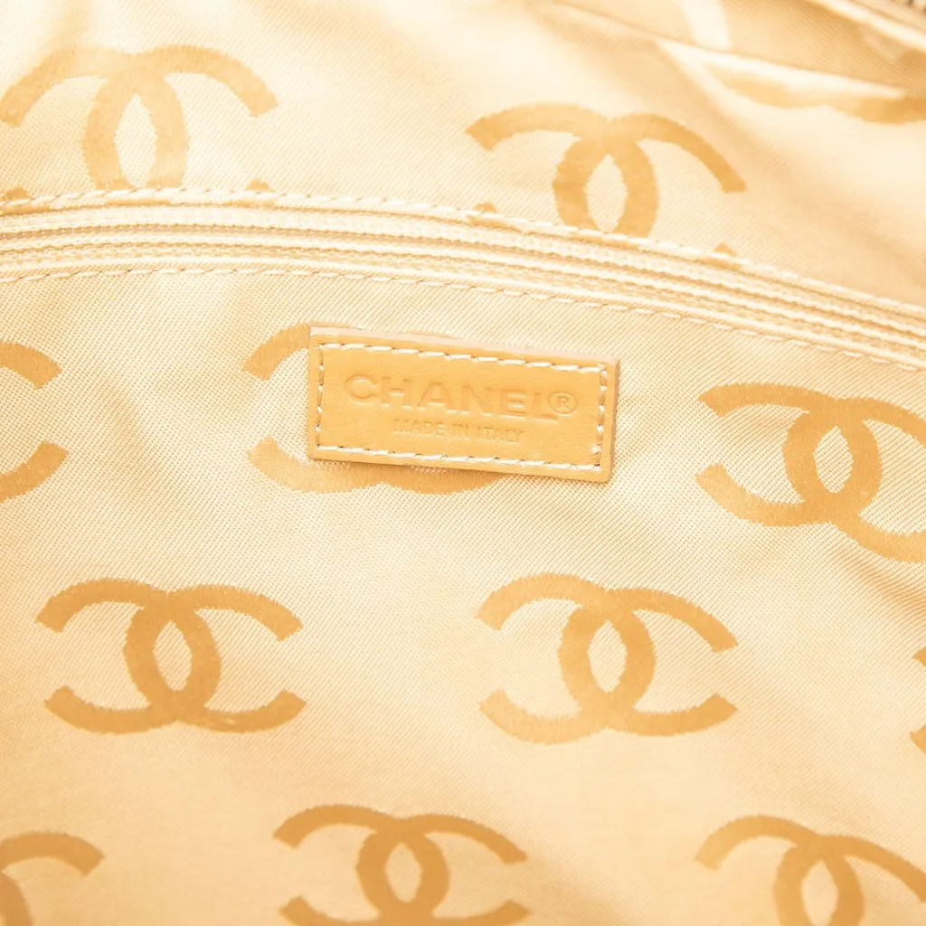 Chanel CC Lambskin Wild Stitch Handbag Beige Leather Very good - Box View