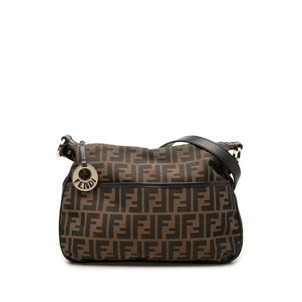Fendi Zucca Canvas Chef Crossbody Brown Canvas Good - Front View
