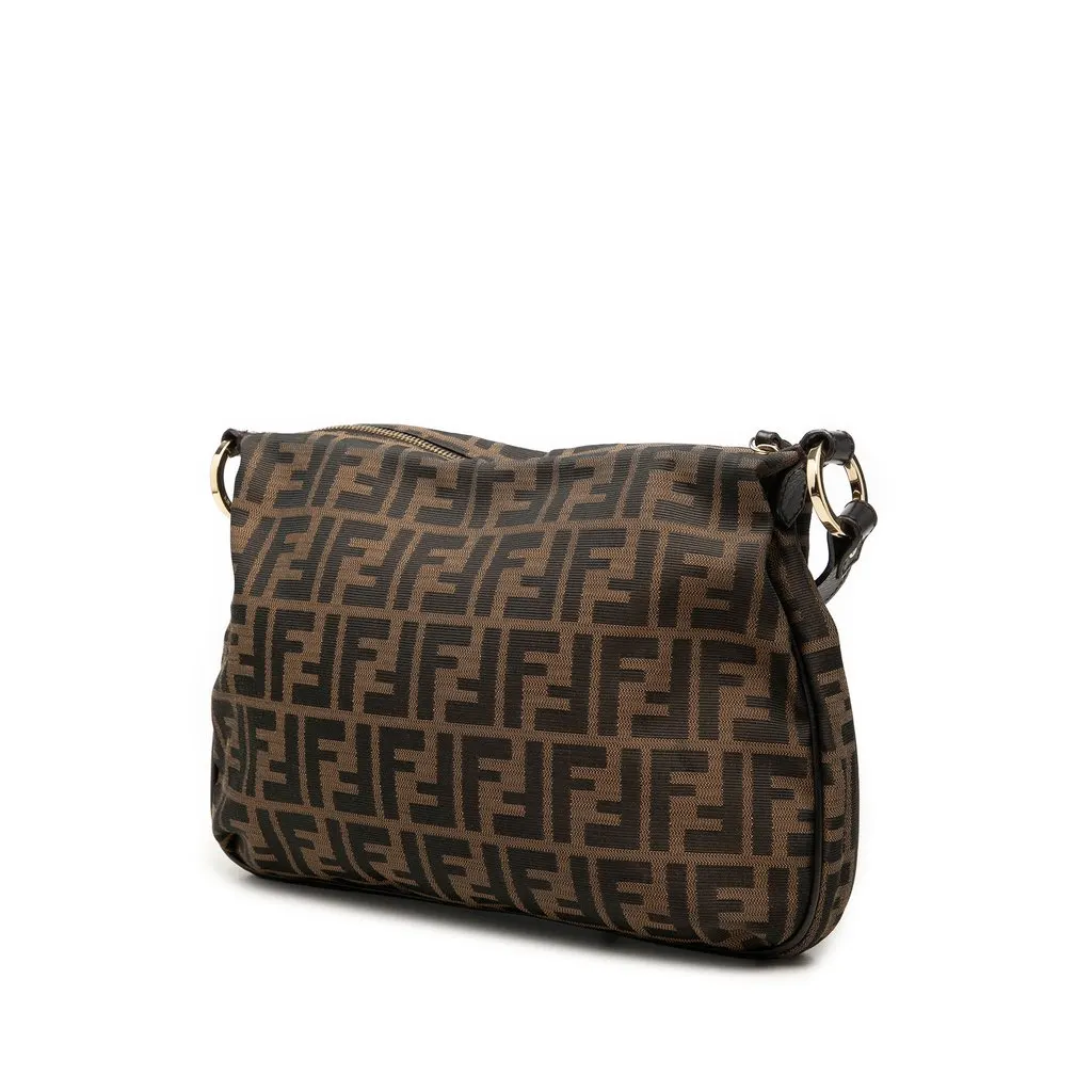 Fendi Zucca Canvas Chef Crossbody Brown Canvas Good - Back View