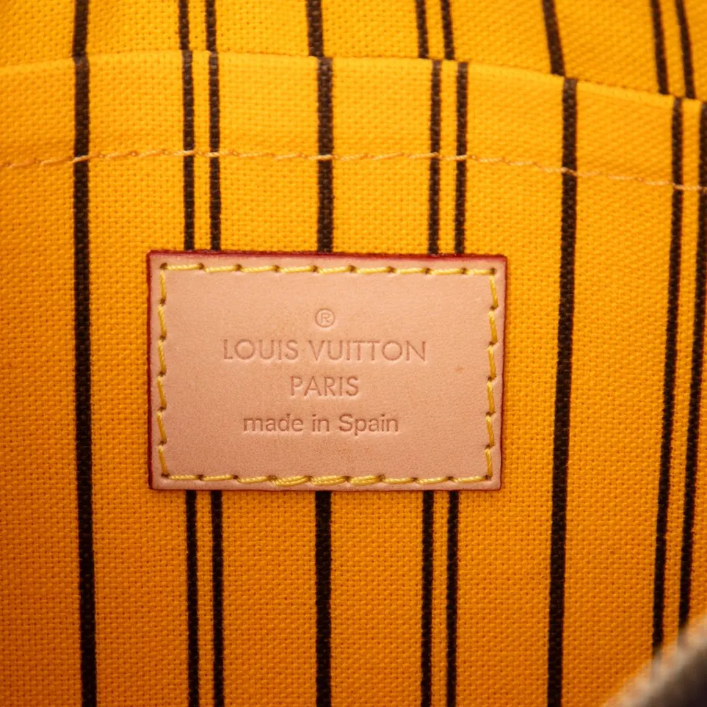 Louis Vuitton Monogram Neverfull MM Pouch Brown Canvas Very good - Box View