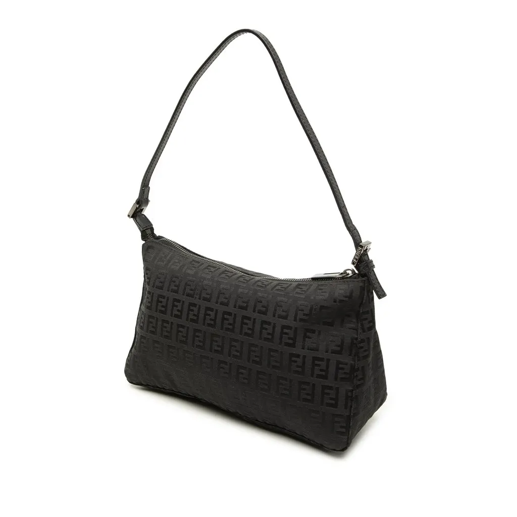 Fendi Zucchino Canvas Pochette Black Very good - Back View