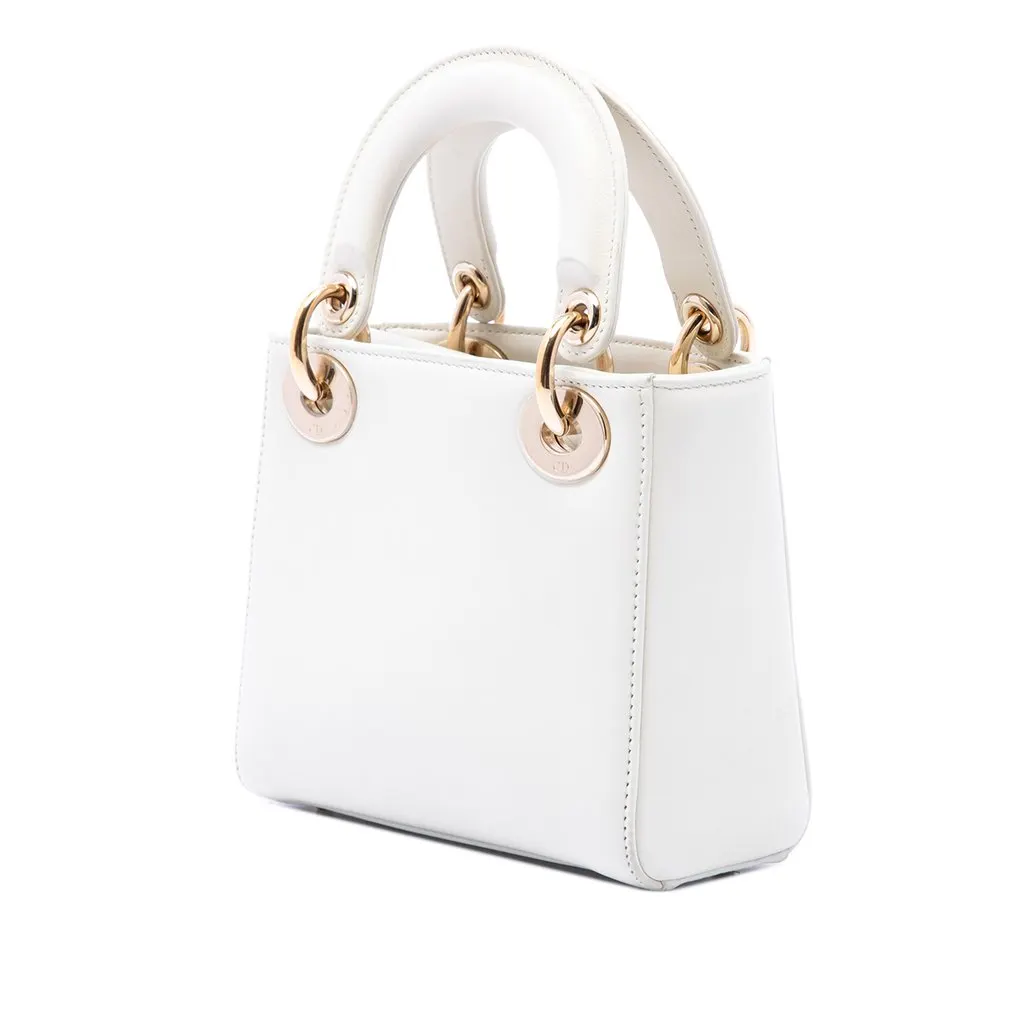 Dior DiorAmour Niki De Saint Phalle Mini Calfskin Lady Dior White Leather Very good - Back View