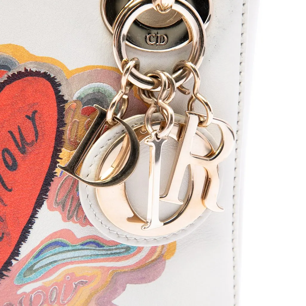 Dior DiorAmour Niki De Saint Phalle Mini Calfskin Lady Dior White Leather Very good - Box View