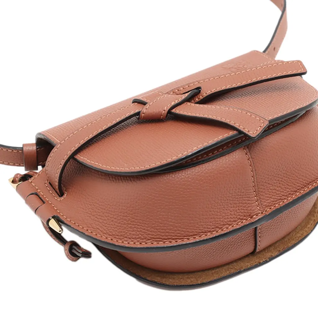 LOEWE Mini Leather Gate Crossbody Brown Leather Very good - Inside View