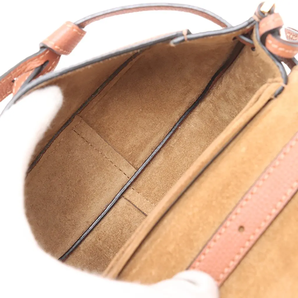 LOEWE Mini Leather Gate Crossbody Brown Leather Very good - Box View