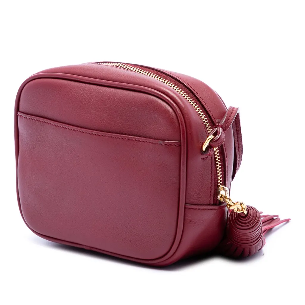 Saint Laurent Calfskin Monogram Blogger Bag Red Leather Very good - Back View