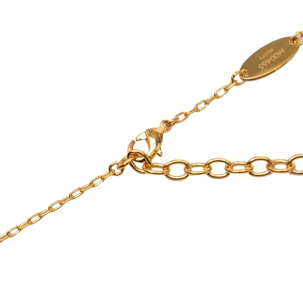 Louis Vuitton Gold Plated Collier Fall in Love Pendant Necklace Gold Metal Very good - Box View