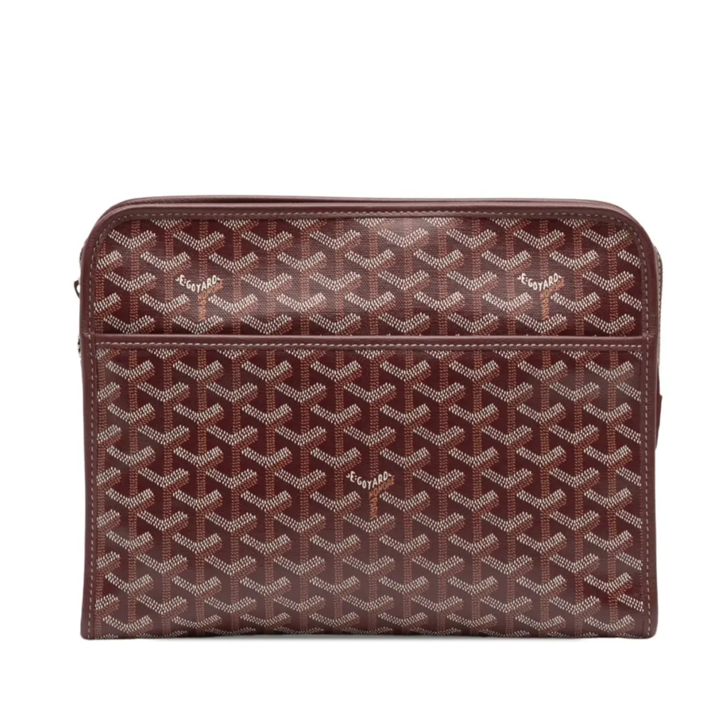 Goyard Goyardine Jouvence Toiletry Pouch GM Red Canvas Very good - Front View