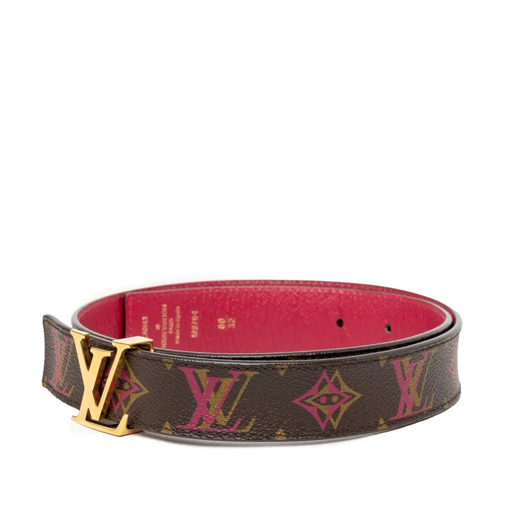 Louis Vuitton Monogram Rainbow LV Initiales Reversible Belt Brown Very good - Back View