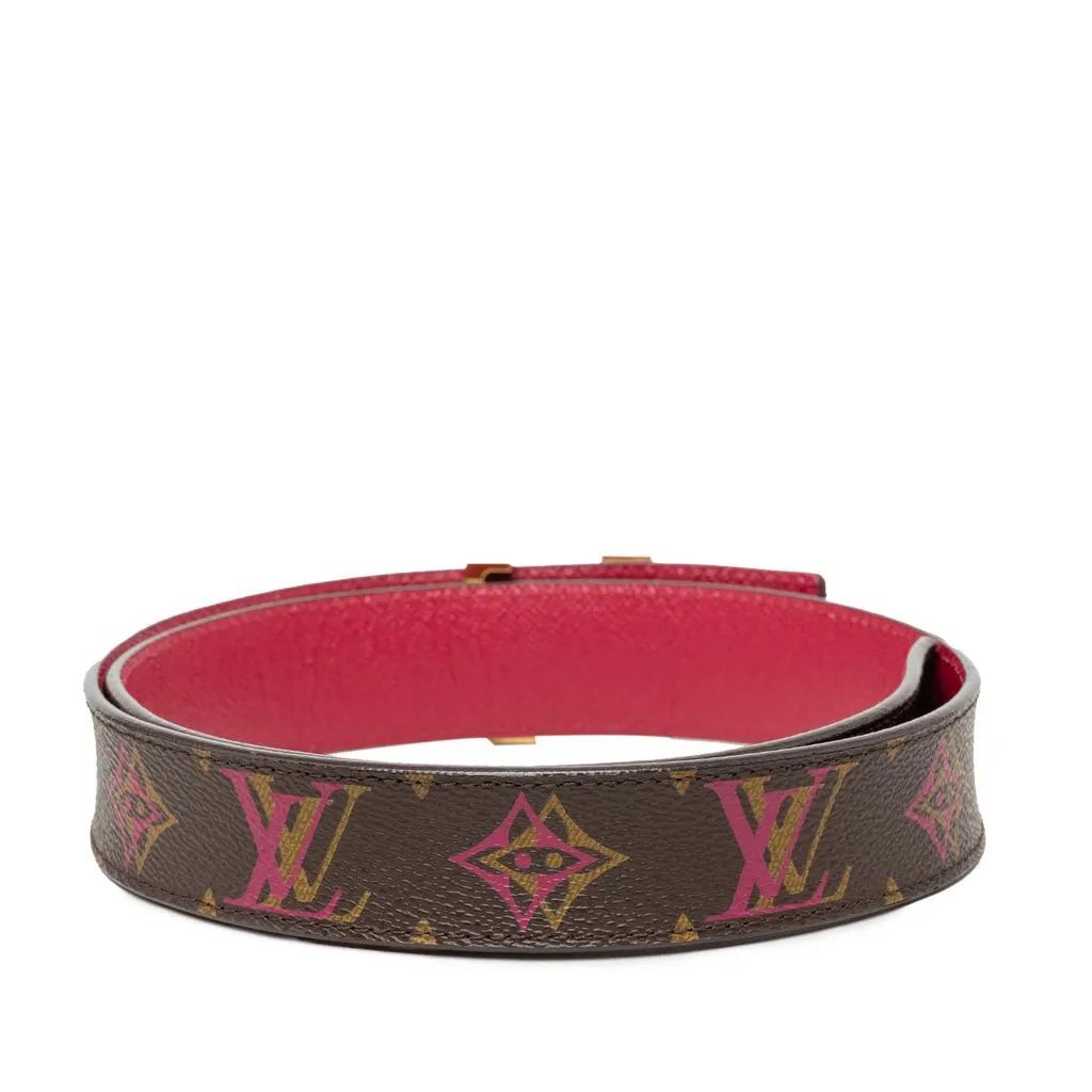 Louis Vuitton Monogram Rainbow LV Initiales Reversible Belt Brown Very good - Inside View