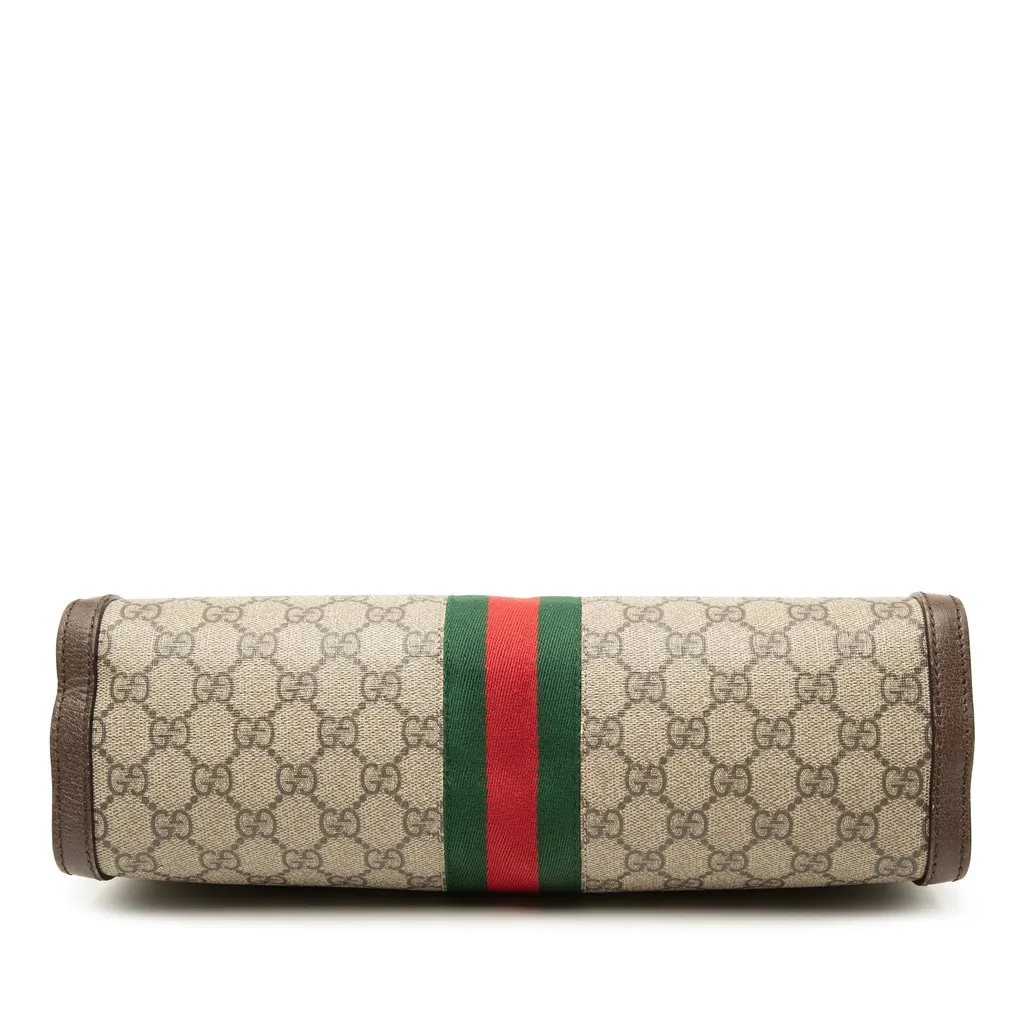 Gucci Medium GG Supreme Web Ophidia Chain Shoulder Bag Beige Very good - Inside View