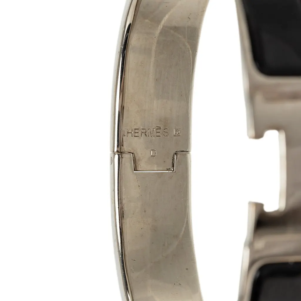 Hermès Narrow Enamel Clic H Bracelet PM Black Enamel Very good - Box View