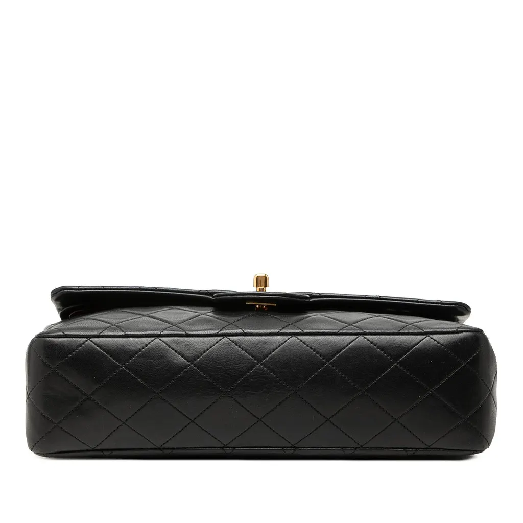 Chanel Medium Classic Lambskin Double Flap Black Leather Very good - Inside View