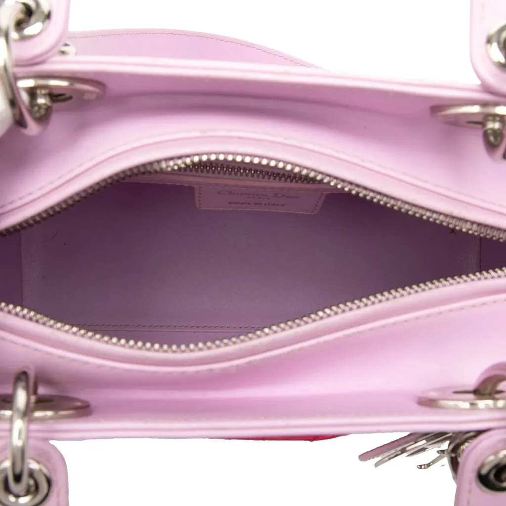 Dior Medium Calfskin Pockets Lady Dior Pink Leather Very good - Model View