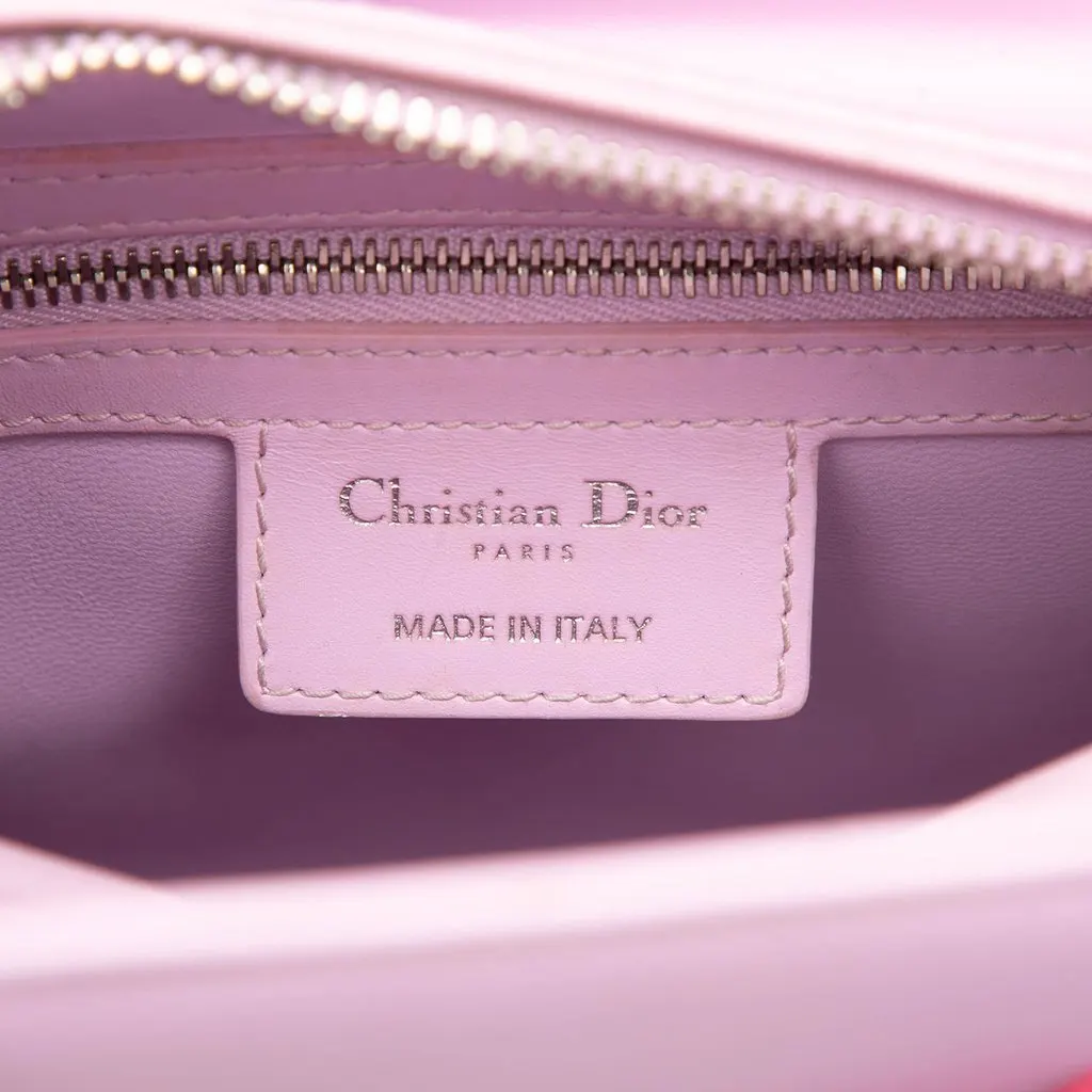 Dior Medium Calfskin Pockets Lady Dior Pink Leather Very good - Box View