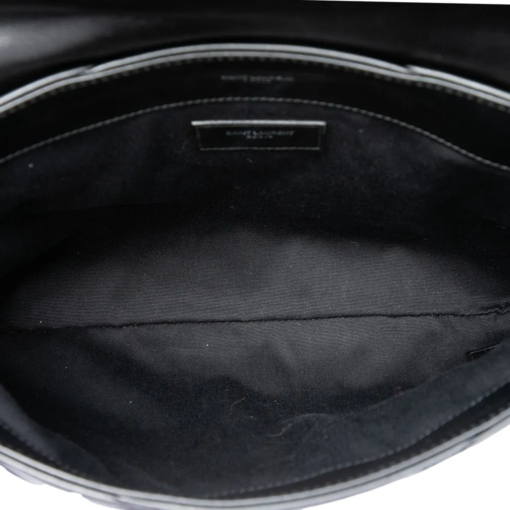 Saint Laurent Matelasse Calfskin Monogram LouLou Document Clutch Black Leather Very good - Model View