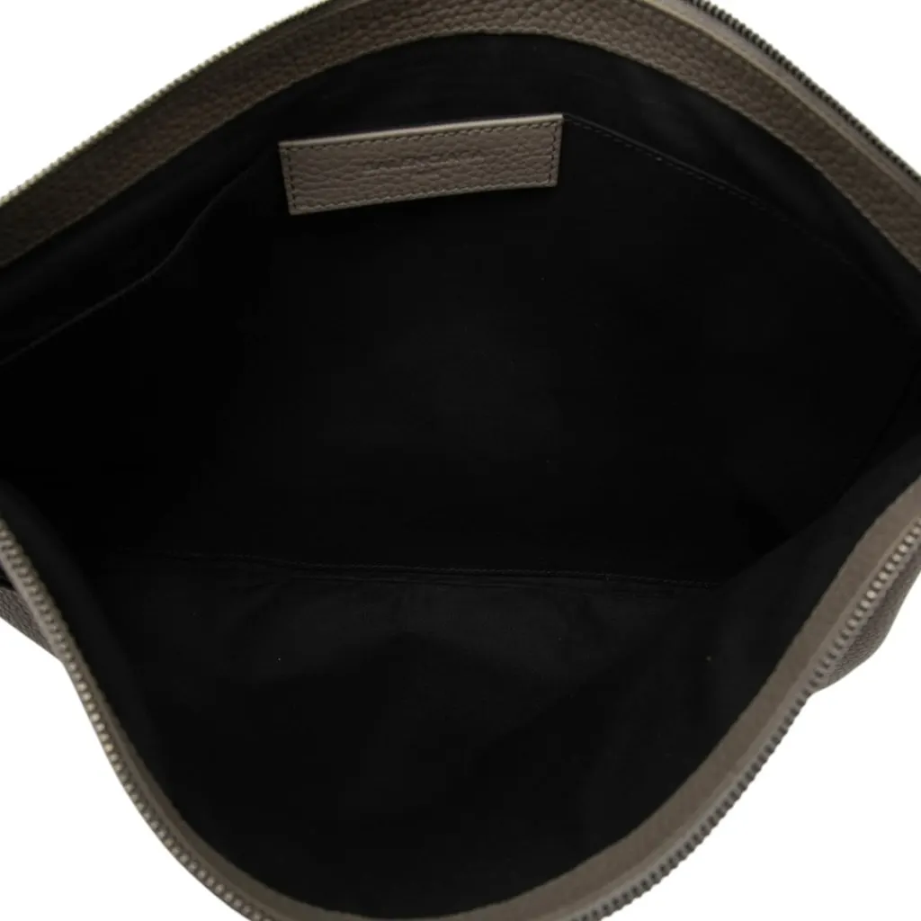 Balenciaga Calfskin Motocross Blackout Clutch Brown Leather Very good - Model View