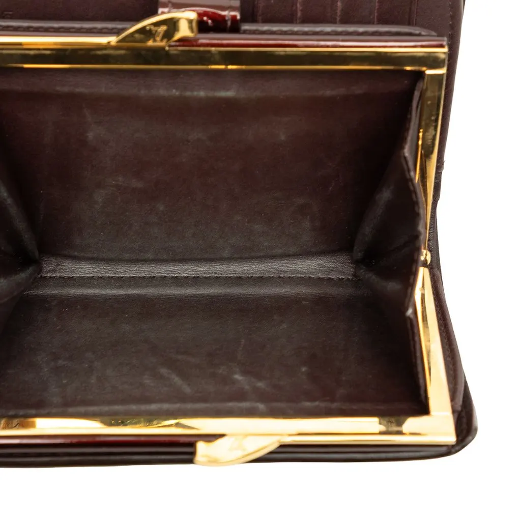 Louis Vuitton Vernis French Purse Red Leather Very good - Model View