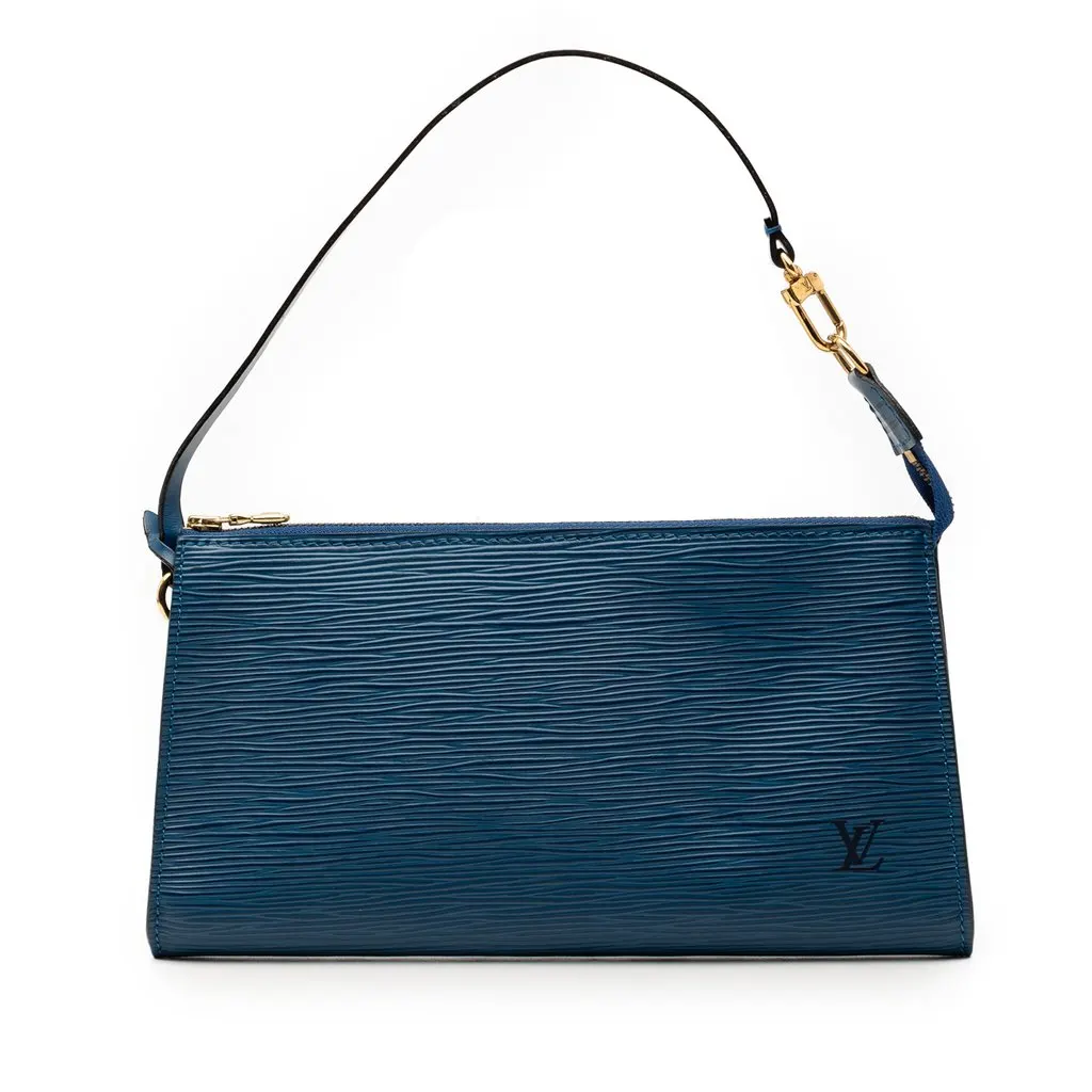 Louis Vuitton Epi Pochette Accessoires Blue Leather Very good - Front View