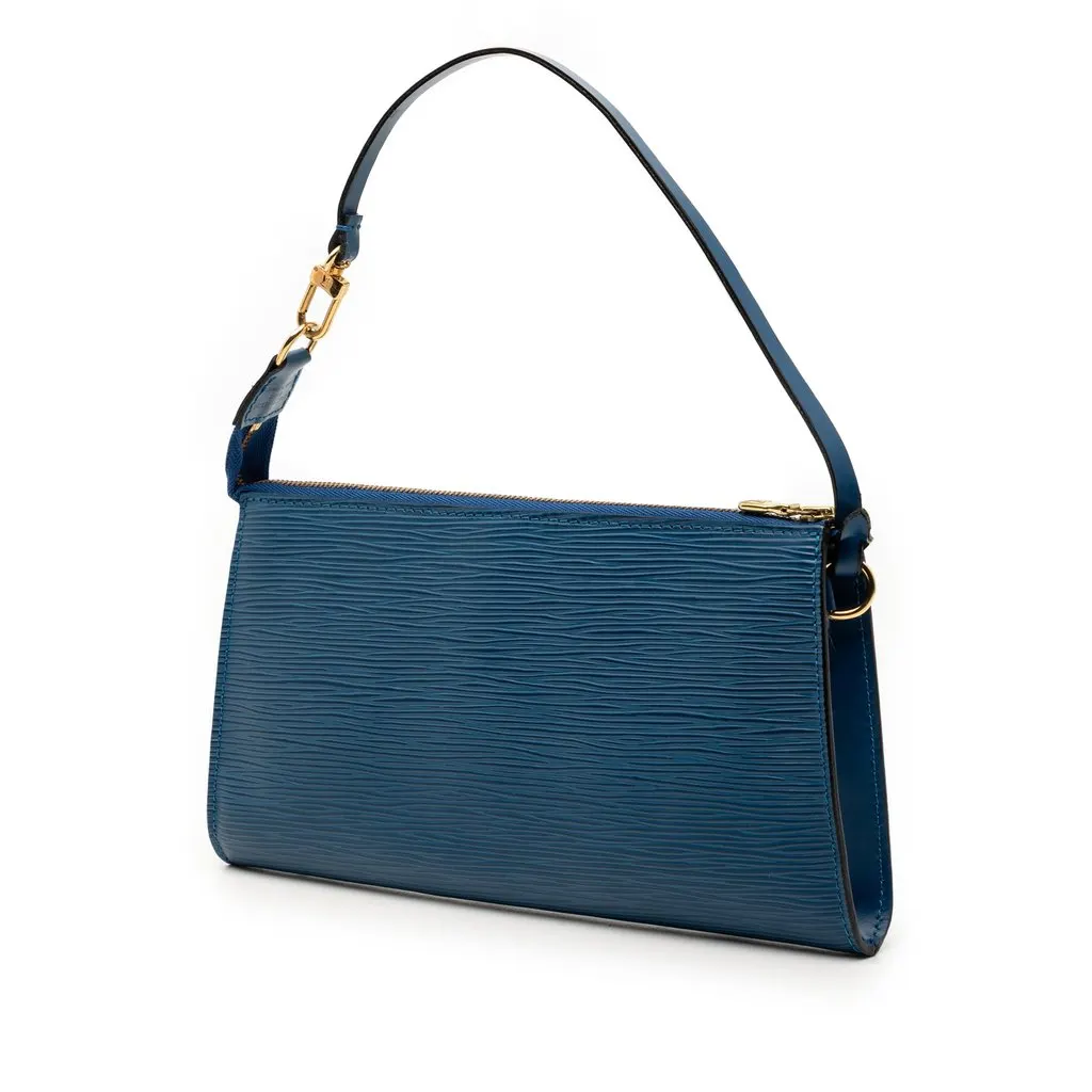 Louis Vuitton Epi Pochette Accessoires Blue Leather Very good - Back View