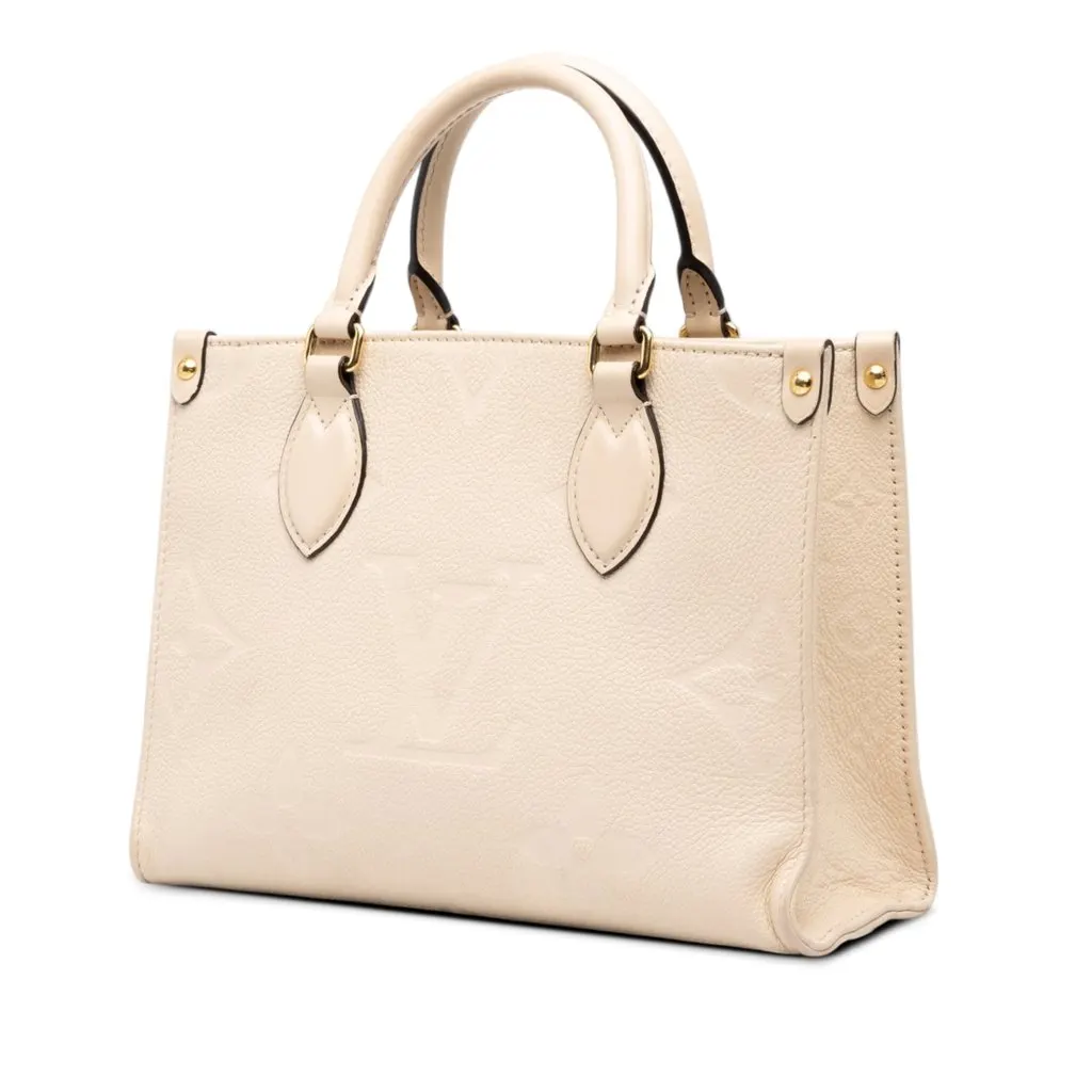Louis Vuitton Monogram Empreinte Giant OnTheGo PM Beige Leather Very good - Back View
