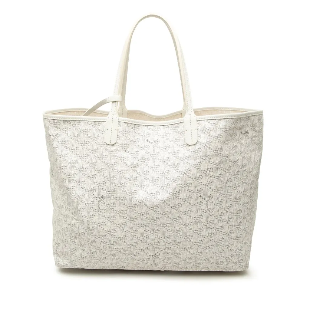 Goyard Goyardine Saint Louis PM White Canvas Very good - Front View
