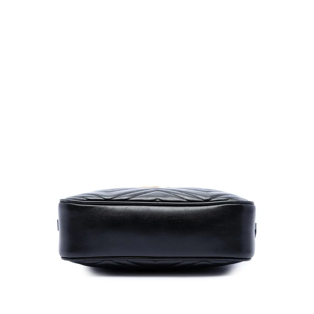 Gucci Small GG Marmont Matelasse Calfskin Crossbody Black Leather Very good - Inside View
