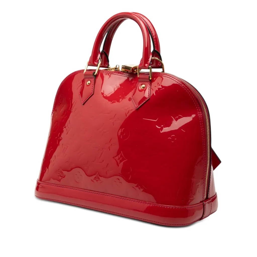 Louis Vuitton Monogram Vernis Alma PM Red Leather Very good - Back View