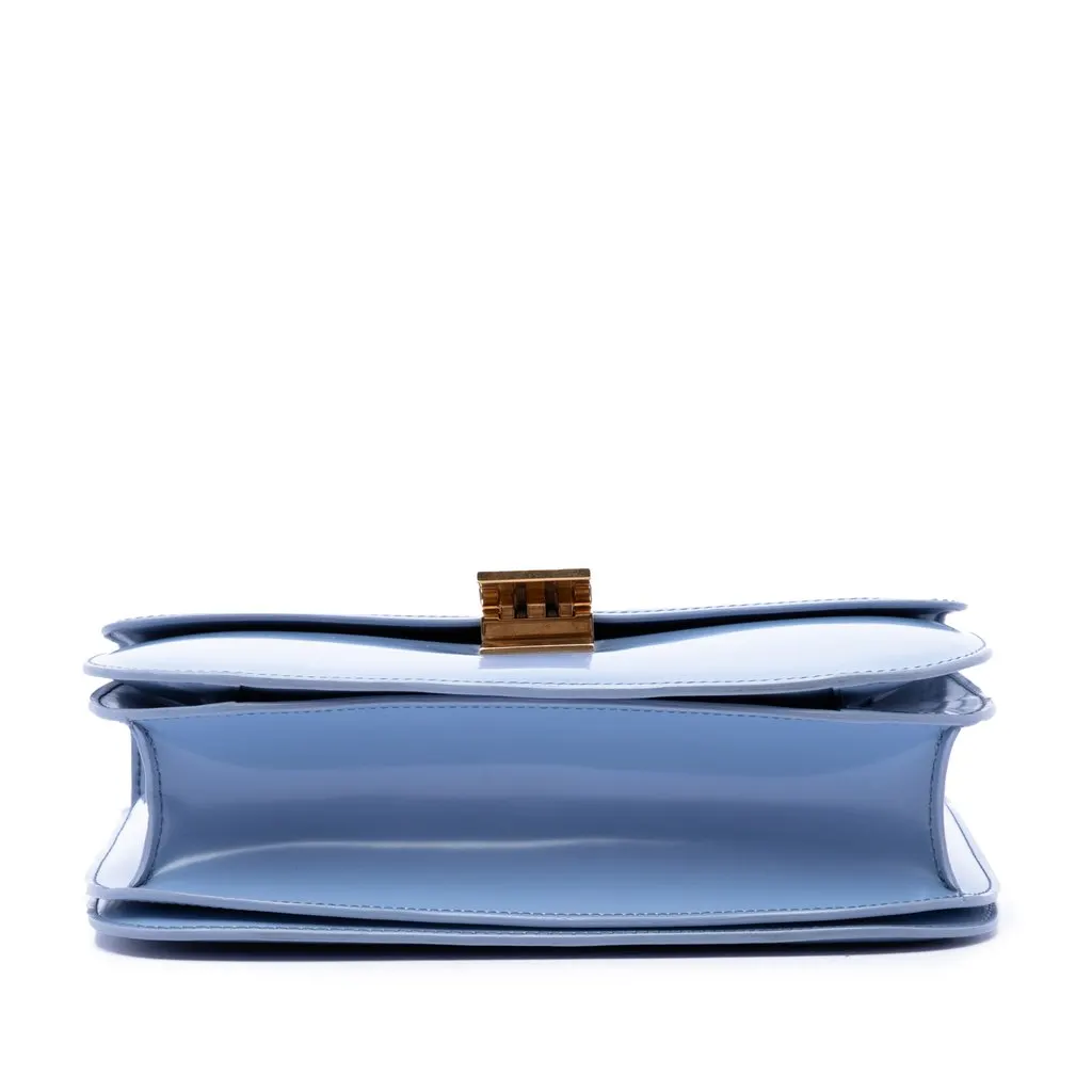Celine Medium Shiny Calfskin Classic Box Blue Leather Very good - Inside View
