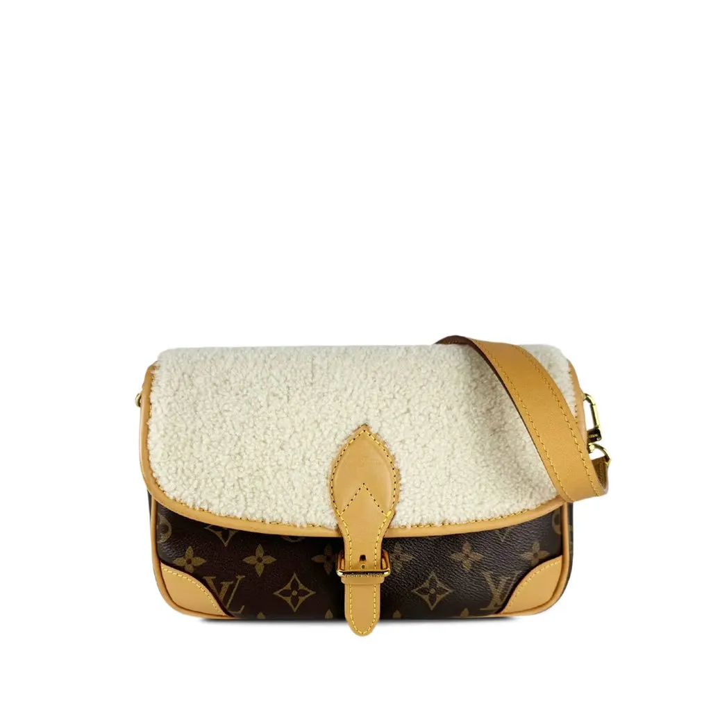 Louis Vuitton Monogram Shearling Diane Brown Canvas Very good - Front View