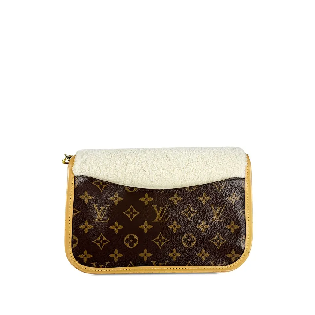 Louis Vuitton Monogram Shearling Diane Brown Canvas Very good - Back View