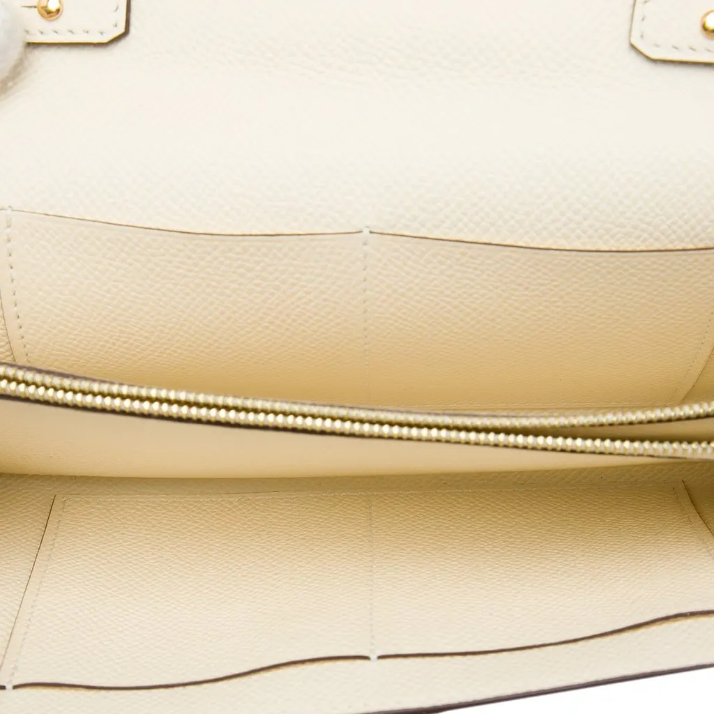 Hermès Epsom Kelly To Go Wallet White Leather Very good - Model View